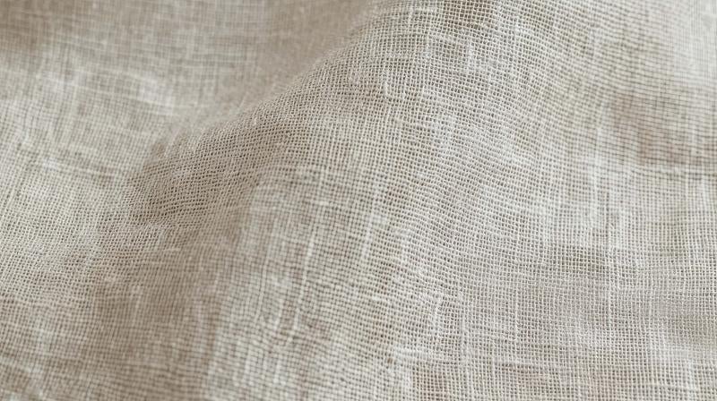 ナチュラルな麻布の質感の写真