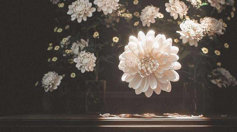 供花風の菊の写真