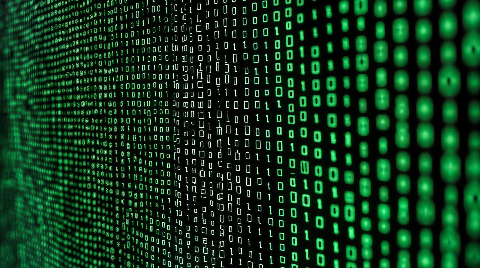 「コードが視覚化された空間」の写真
