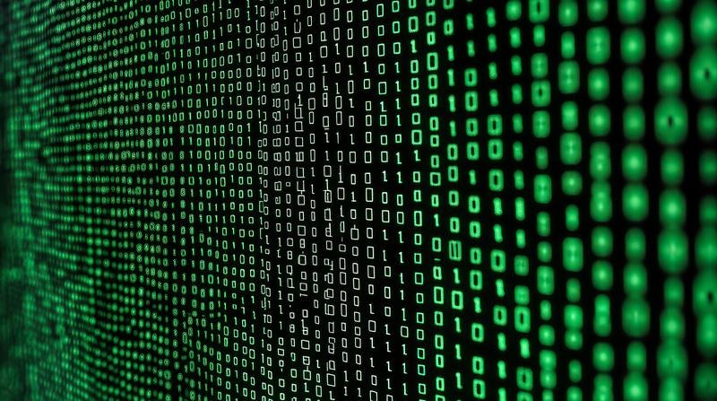 コードが視覚化された空間の写真