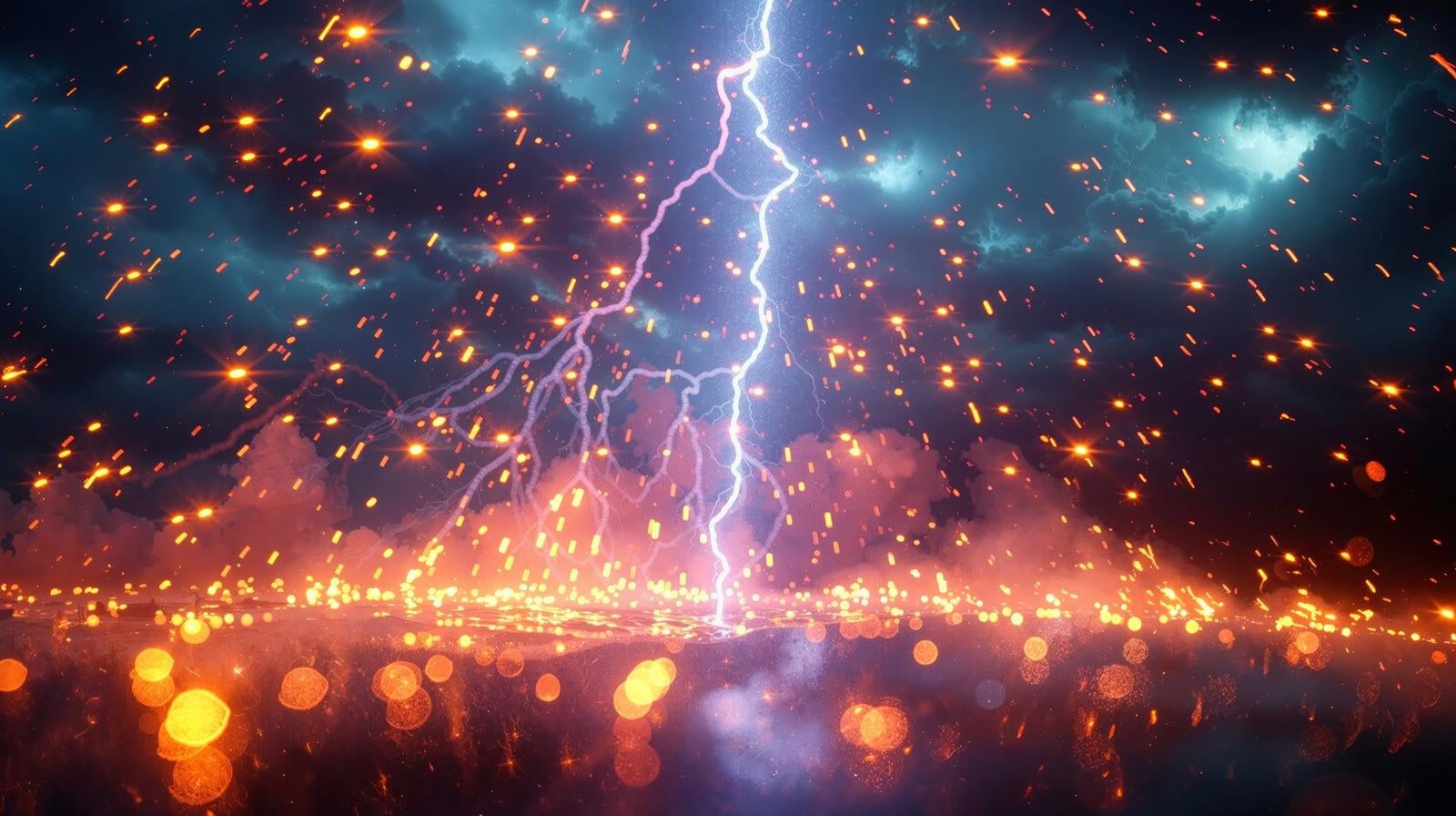 「神の怒りを思わせる電撃」の写真