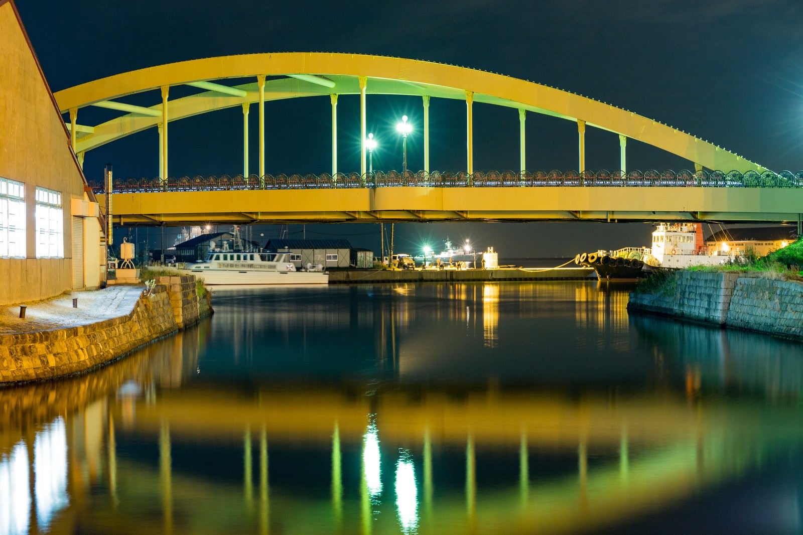 「小樽運河の夜」の写真