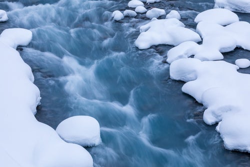 冬の美瑛川の写真