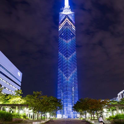 福岡県にあるランドマークタワー（福岡タワー）の写真