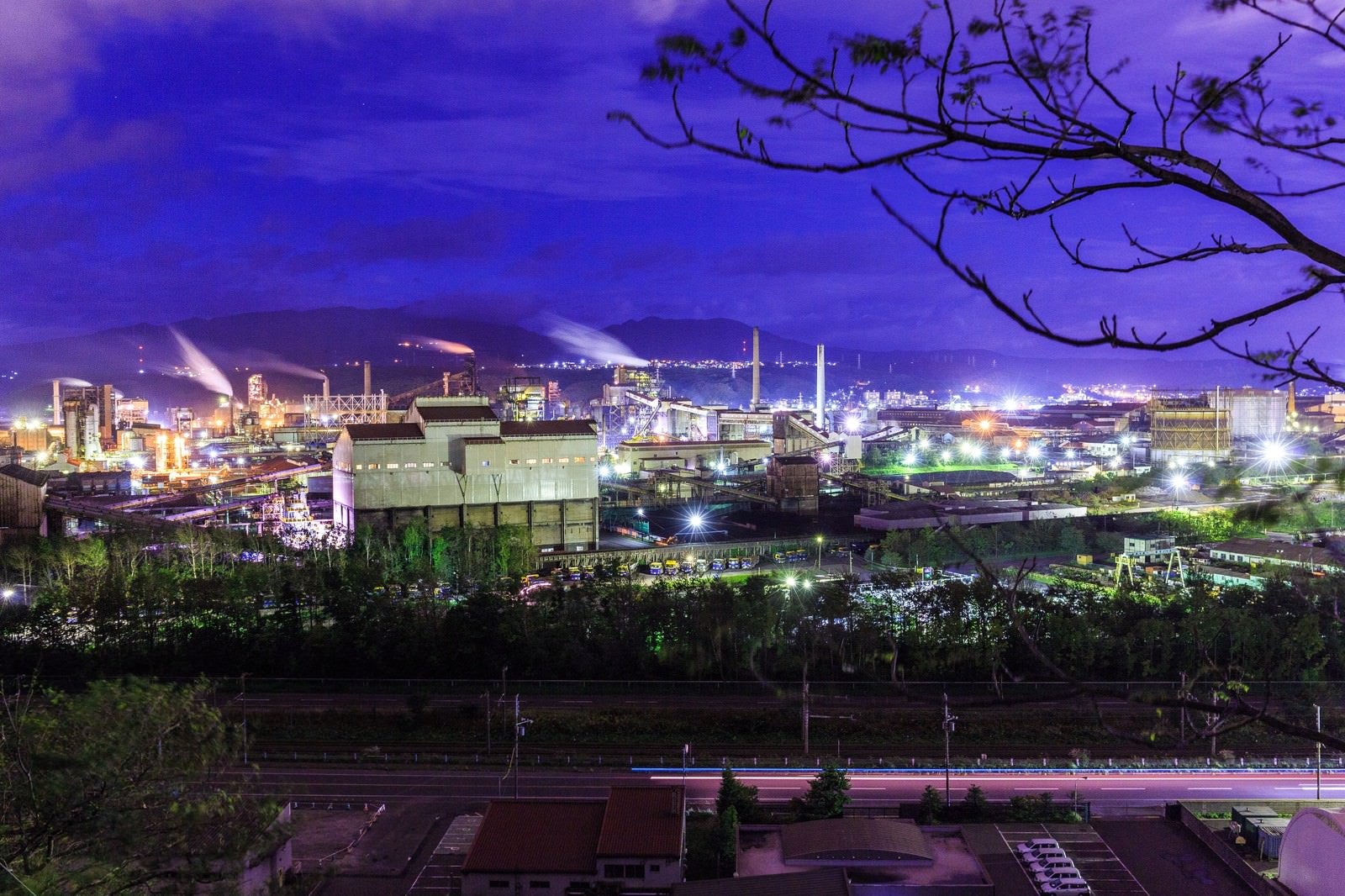 「室蘭の工場夜景」の写真