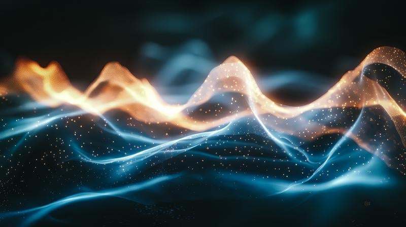 粒子が織りなす光の波の写真