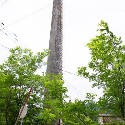 焼却炉の煙突（我路郵便局）の写真
