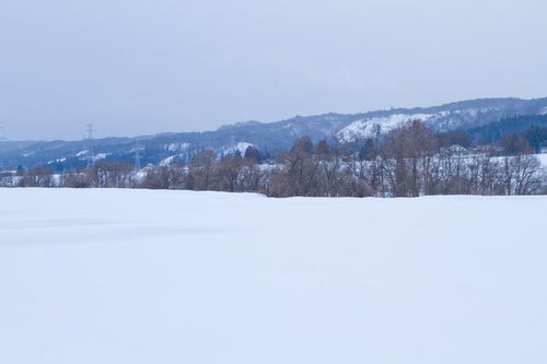 雪と山々の写真