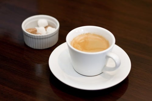 角砂糖とコーヒーの写真