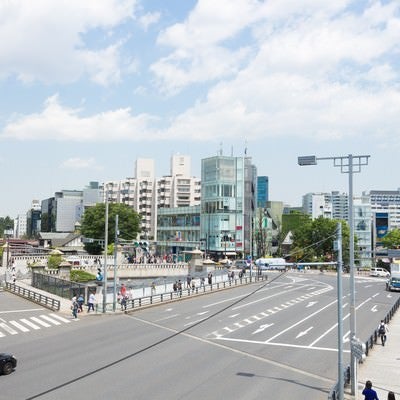 原宿駅前の交差点の写真
