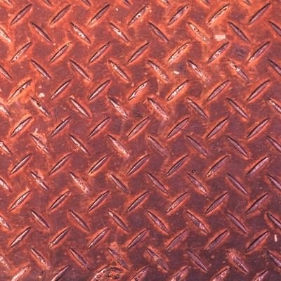 赤く錆た足場板（テクスチャー）の写真