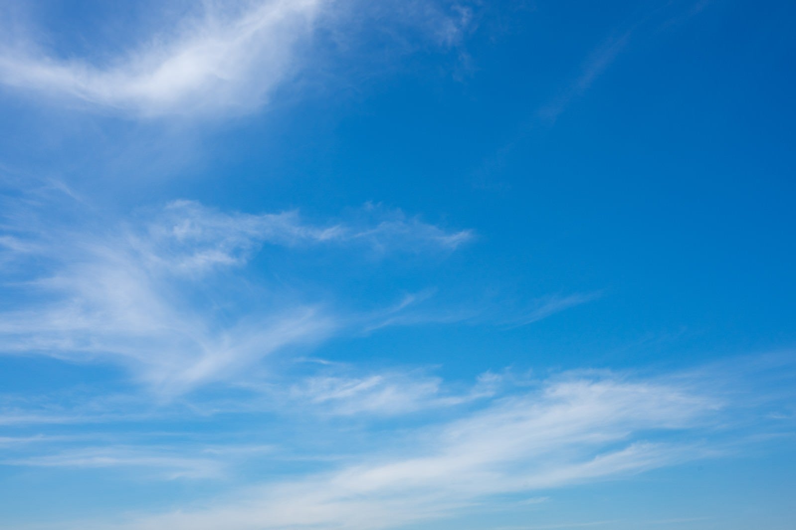 「青空に薄い雲」の写真