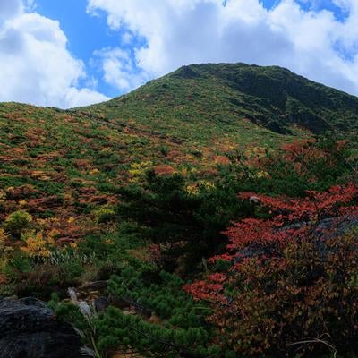 紅葉の峰の辻と秋の風情の写真