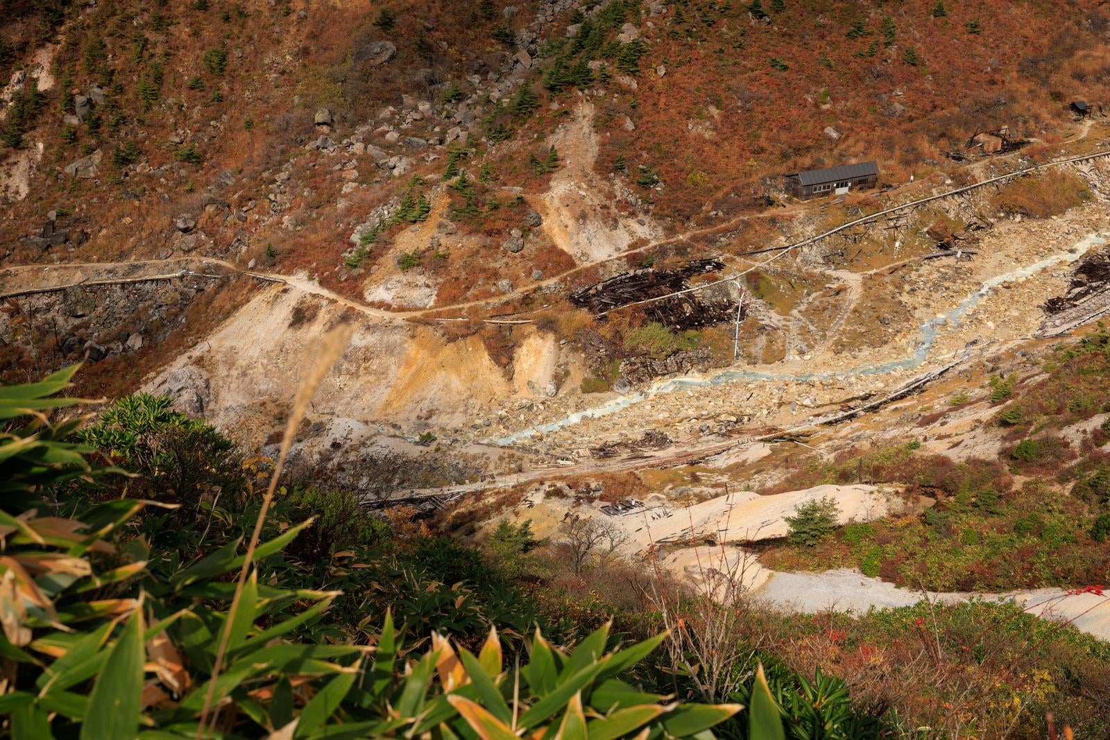 「湯畑周辺の紅葉と沼尻ルート」の写真