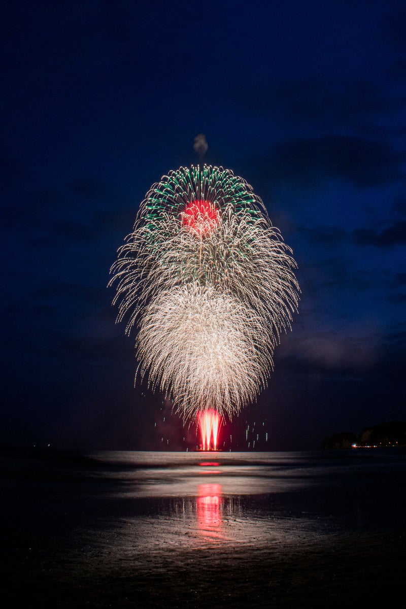 「美し海上の打上花火」の写真