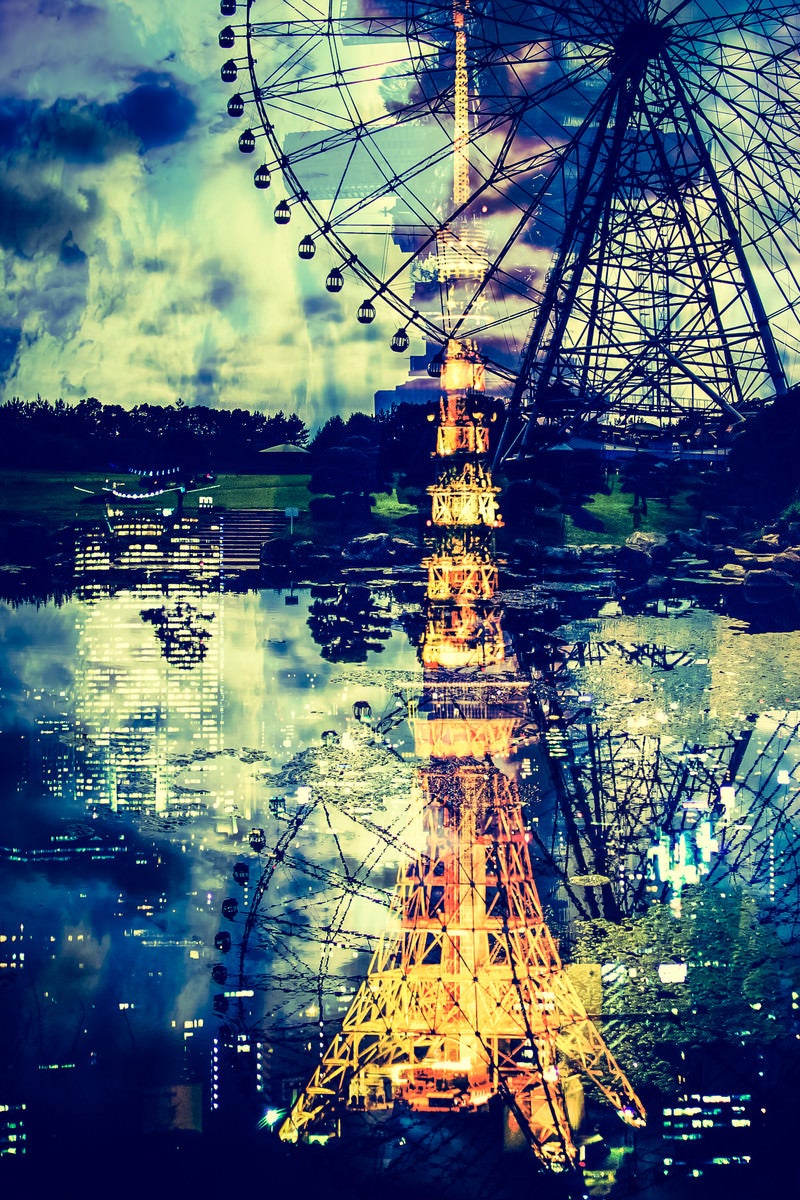 「東京タワーと観覧車」の写真