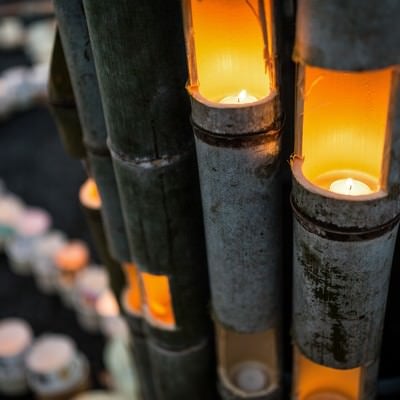 竹灯籠「ボシ灯ろうまつり」の写真