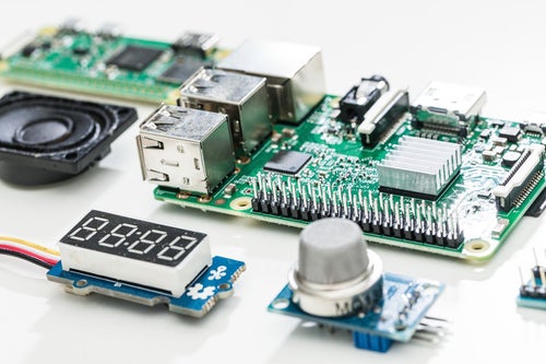 Raspberry Piと空気質センサーの写真