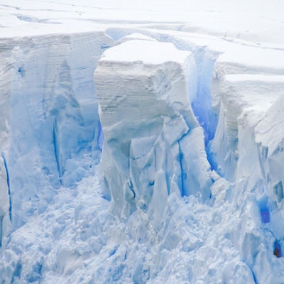 崩落前の氷河の写真