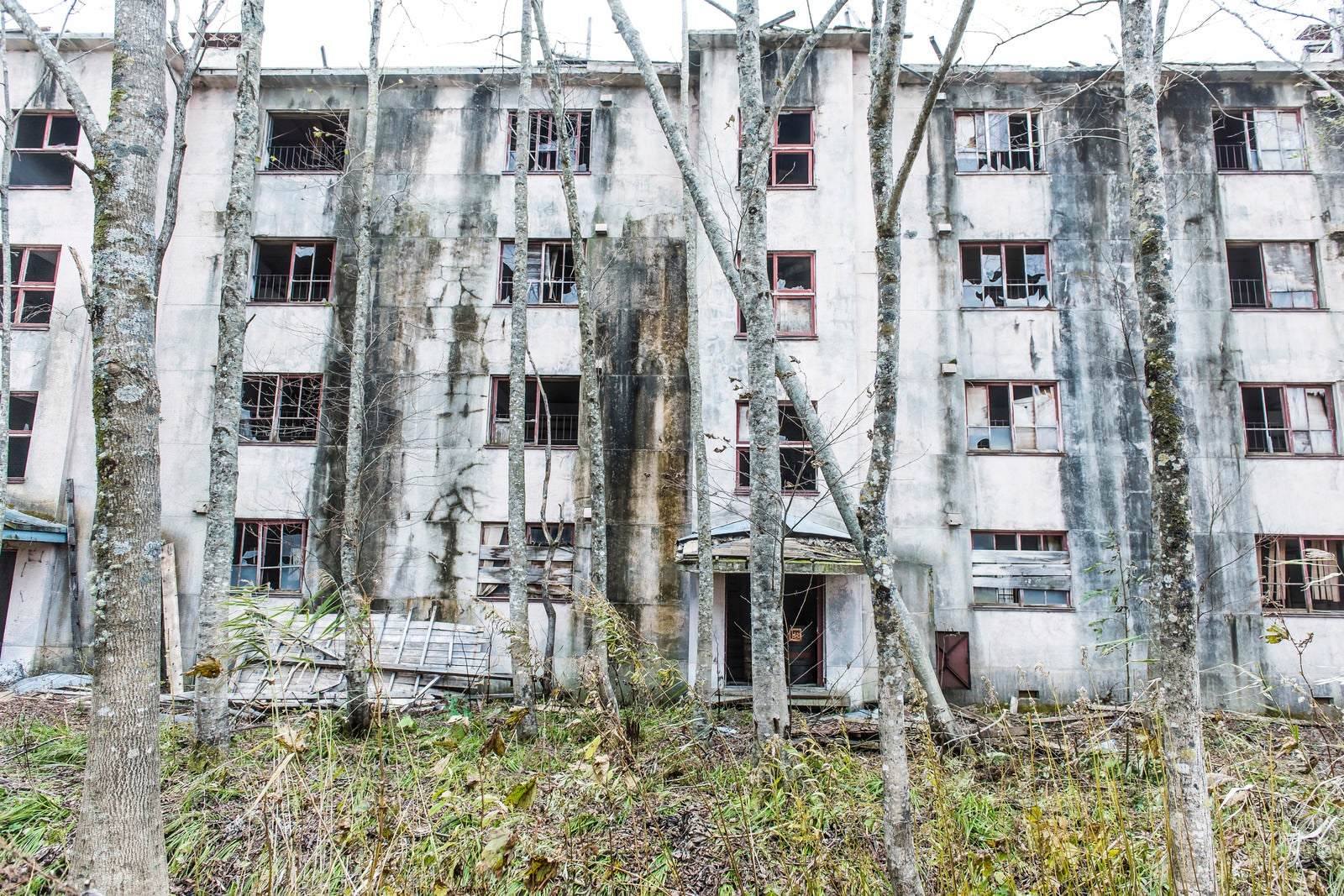 「炭鉱住宅の廃墟」の写真