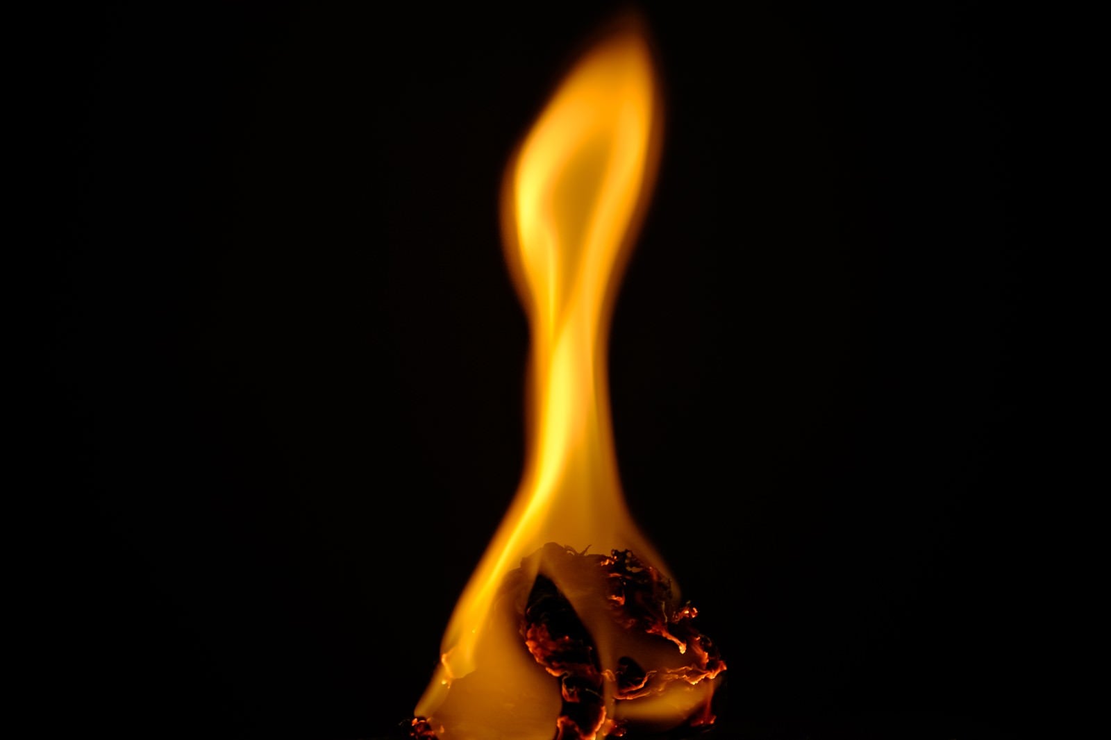 「紙くずが燃焼する」の写真