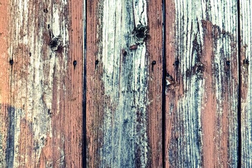 ボロボロの木の柵の写真