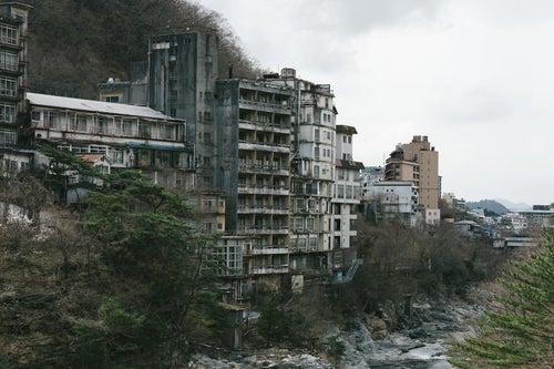 鬼怒川の廃ホテルの写真