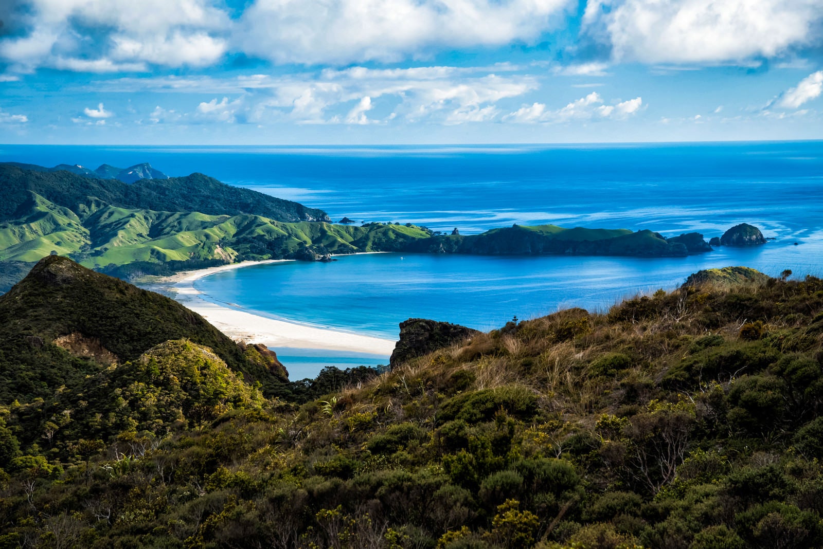「アオテアトレックから見える美しいビーチ（ニュージーランド）」の写真