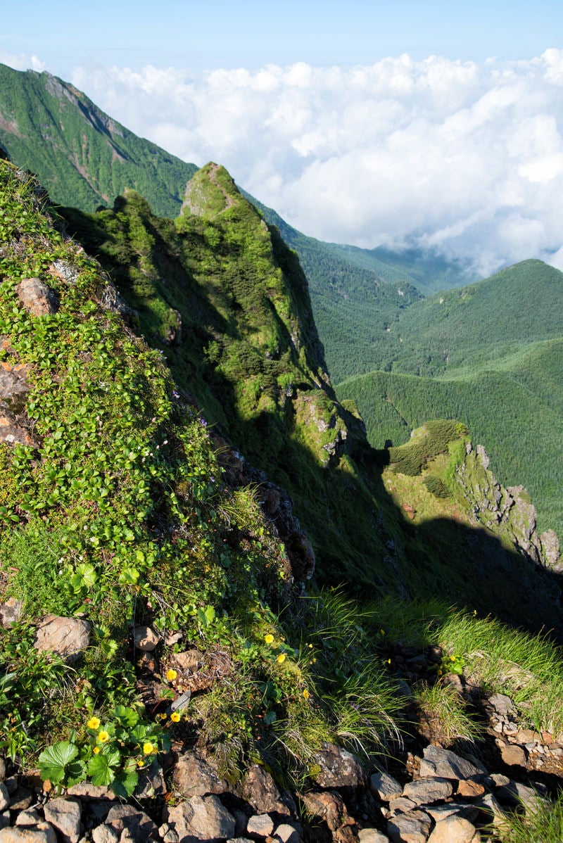 「横岳の岩場からの眺望（八ヶ岳）」の写真