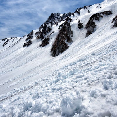 雪崩が多発する千畳敷カールの写真