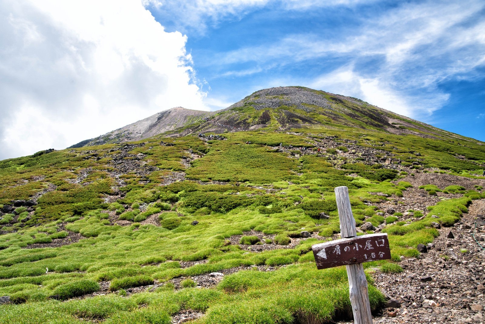 「乗鞍剣ヶ峰の登山道」の写真