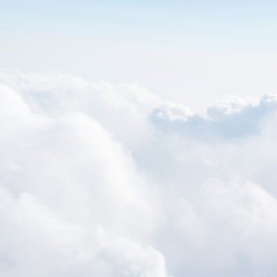 上空からの雲の写真
