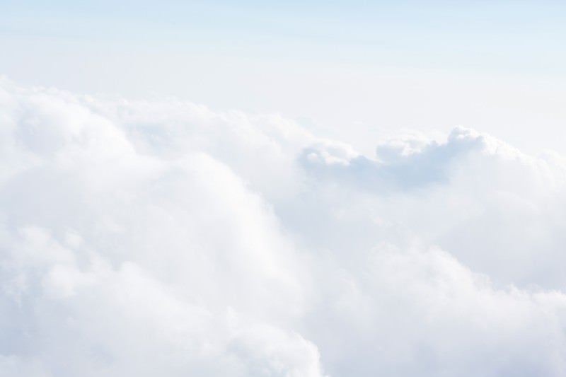 上空からの雲の写真