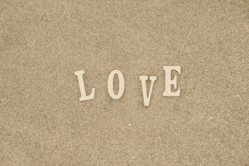 「LOVE」の文字の写真