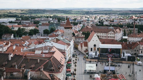 ズノイモ市街の町並み（チェコ共和国）の写真