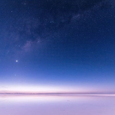 ウユニ塩湖の星空の写真