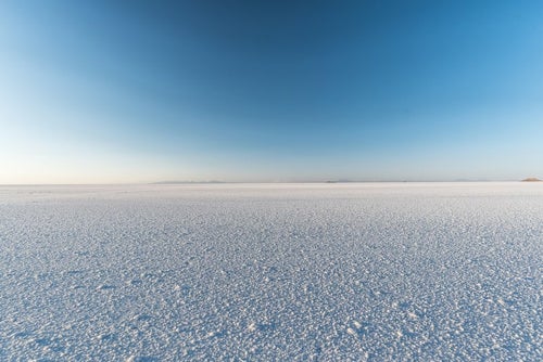乾季のウユニ塩湖の写真