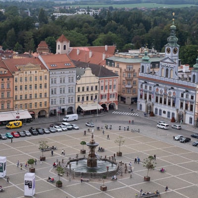 チェスケー・ブジェヴィツェの広場（ブドヴァル）の写真