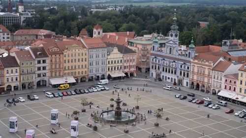 チェスケー・ブジェヴィツェの広場（ブドヴァル）の写真