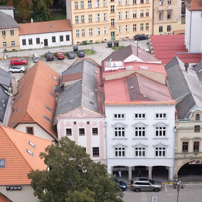 模型のような建物（チェコ共和国・ブドヴァル）の写真