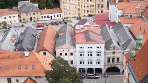 模型のような建物（チェコ共和国・ブドヴァル）の写真