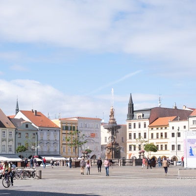 チェスケーブジェヨヴィツェの空と広場（ブドヴァル）の写真