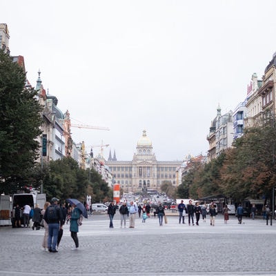 プラハのシャンゼリゼ（ヴァーツラフ広場）の写真