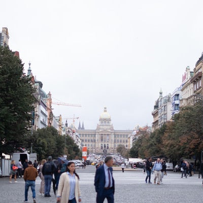 プラハにあるヴァーツラフ広場（チェコ共和国）の写真