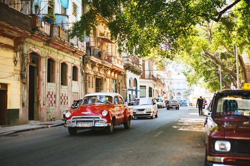 新浴の町並み（キューバ）の写真