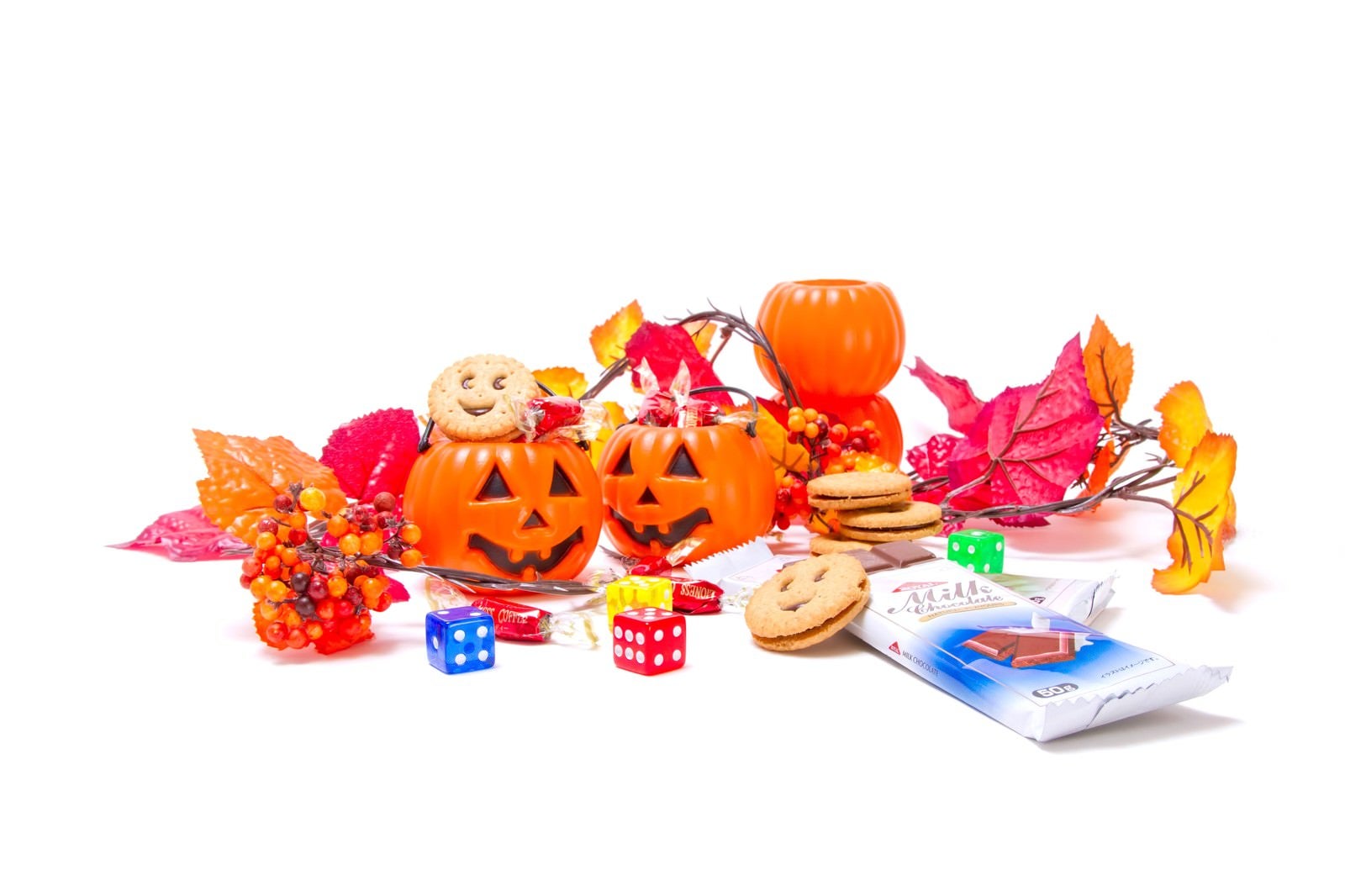 「ハロウィンかぼちゃとお菓子」の写真