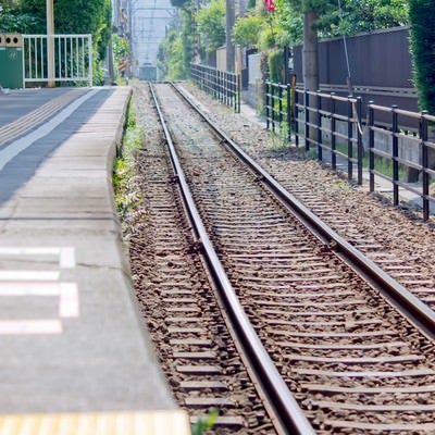 江ノ電の線路の写真