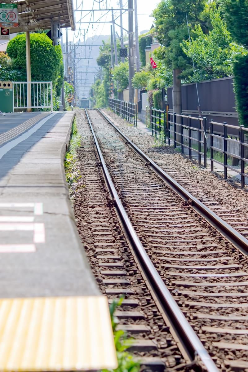 「江ノ電の線路」の写真