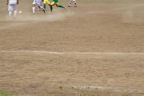 サッカーの試合の写真