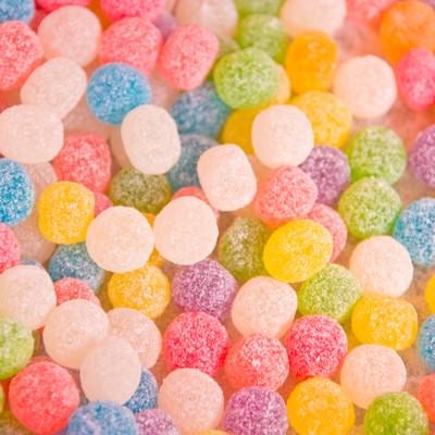 カラフルな金平糖のテクスチャーの写真